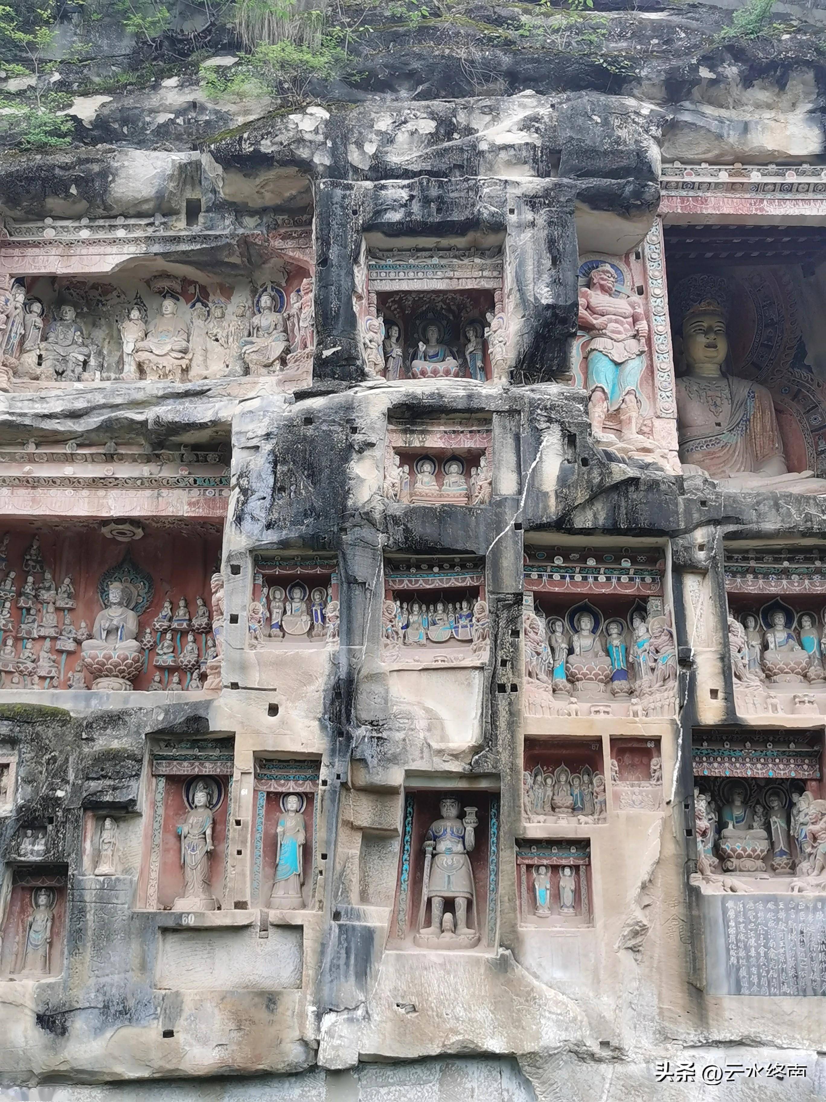 巴州秘境石窟,给你点儿颜色看看: 盛唐彩雕,惊艳千年,全国第一_巴中