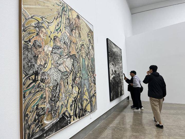 美展现场|五年一次的盛事,几百件作品装满浙江美术馆