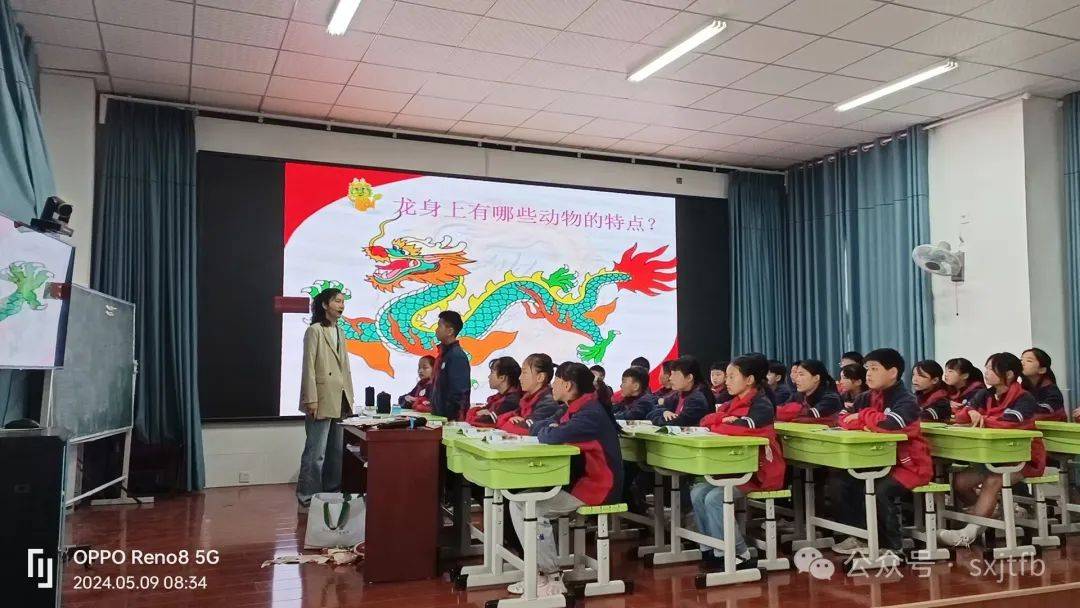 5月9日,泗县彭雪枫小学于贝贝,张雅君两位资深美术老师携带《中国龙》