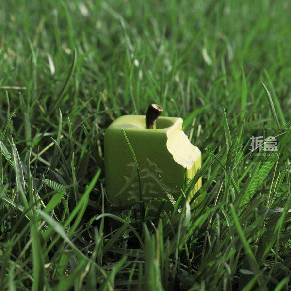 所乐工作室 发财麻将 苹果 可爱q版麻将水果 潮玩手办摆件