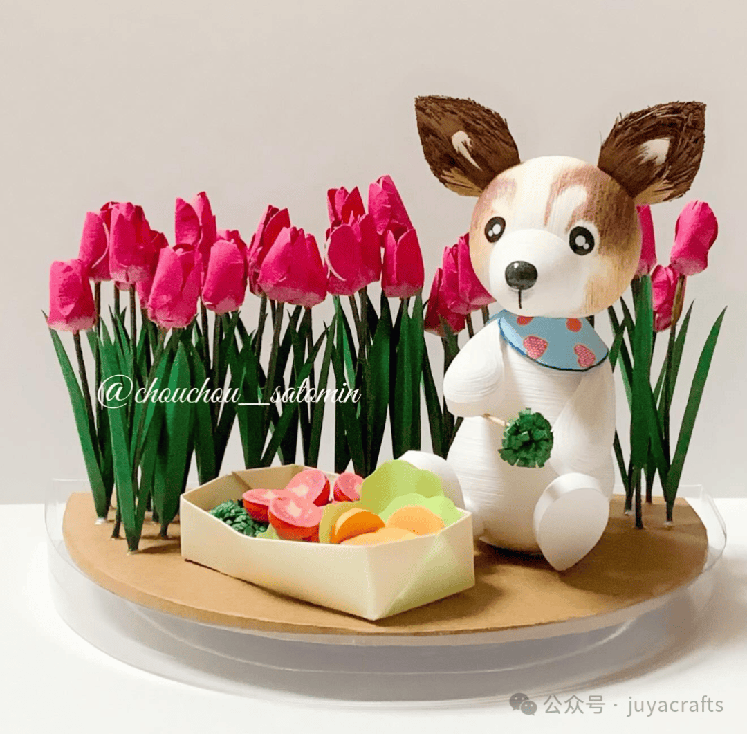 【大师作品】日本衍纸艺术家satomin立体作品欣赏4_人物_图片_动物