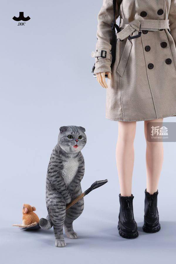 jxk 卡裆猫 仿真宠物 猫咪和小老鼠 周边1/6模型摆件公仔