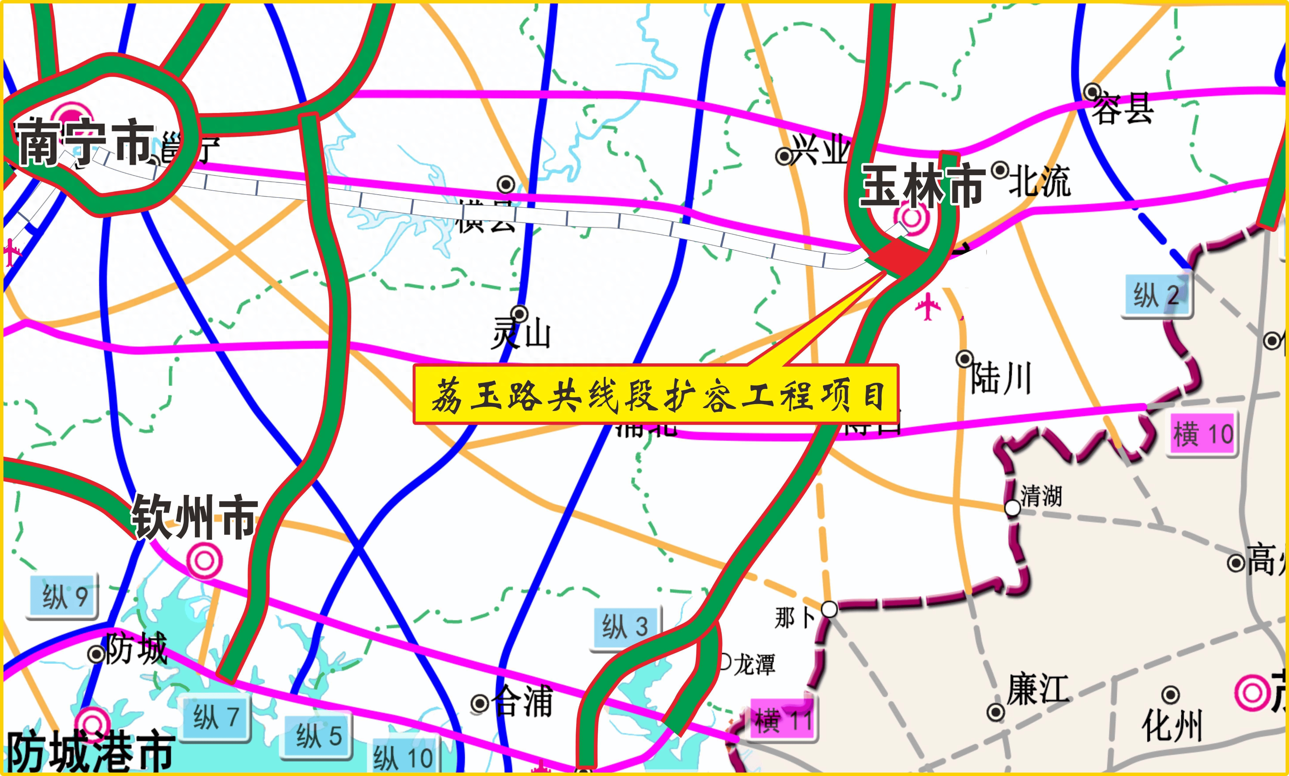 广西上横高速路线图图片