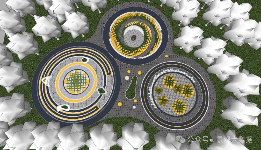 创意圆形树池su模型合集_景观_数据_素材