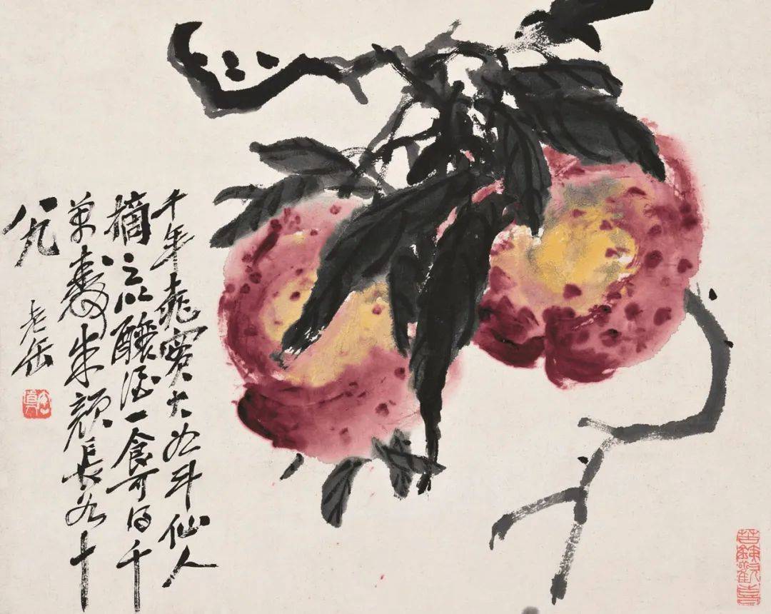 吴昌硕笔下的【寿桃】