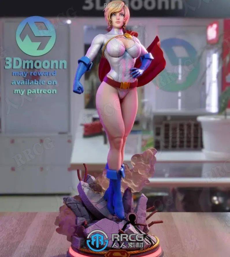 神力女孩卡拉·佐-艾尔dc动漫角色雕刻手办3d打印模型