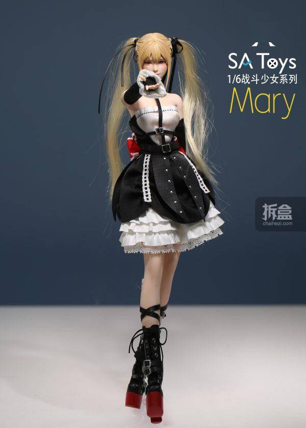 sa toys m001 mary 战斗少女套装 1/6 包胶可动人偶
