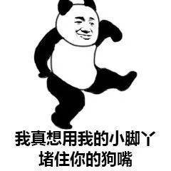 熊猫表情包单手靠墙图片