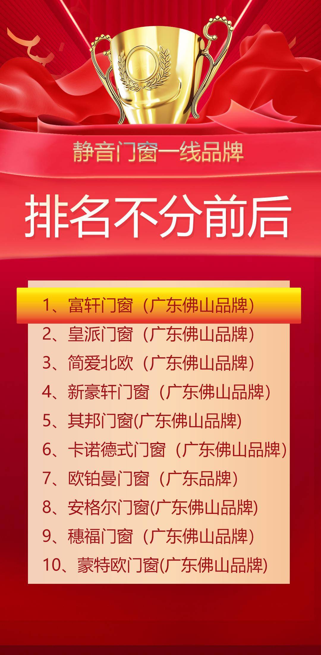 静音门窗一线品牌