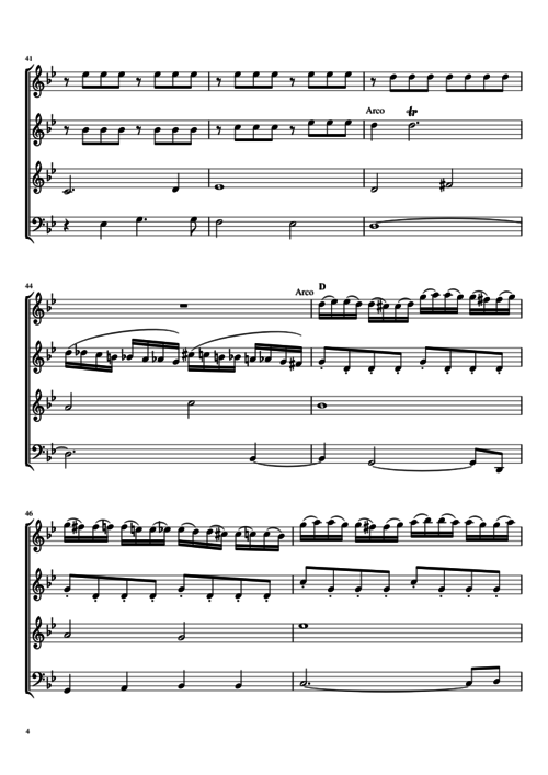 弦乐四重奏《罗克珊娜的探戈》附乐谱-电影《红磨坊》插曲