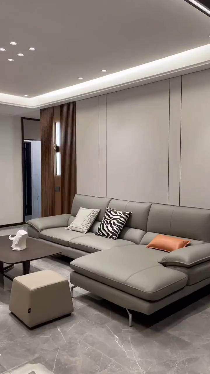 轻奢简约沙发背景硬包 整体装修完美室内设计 专业订制 专业生产 实景