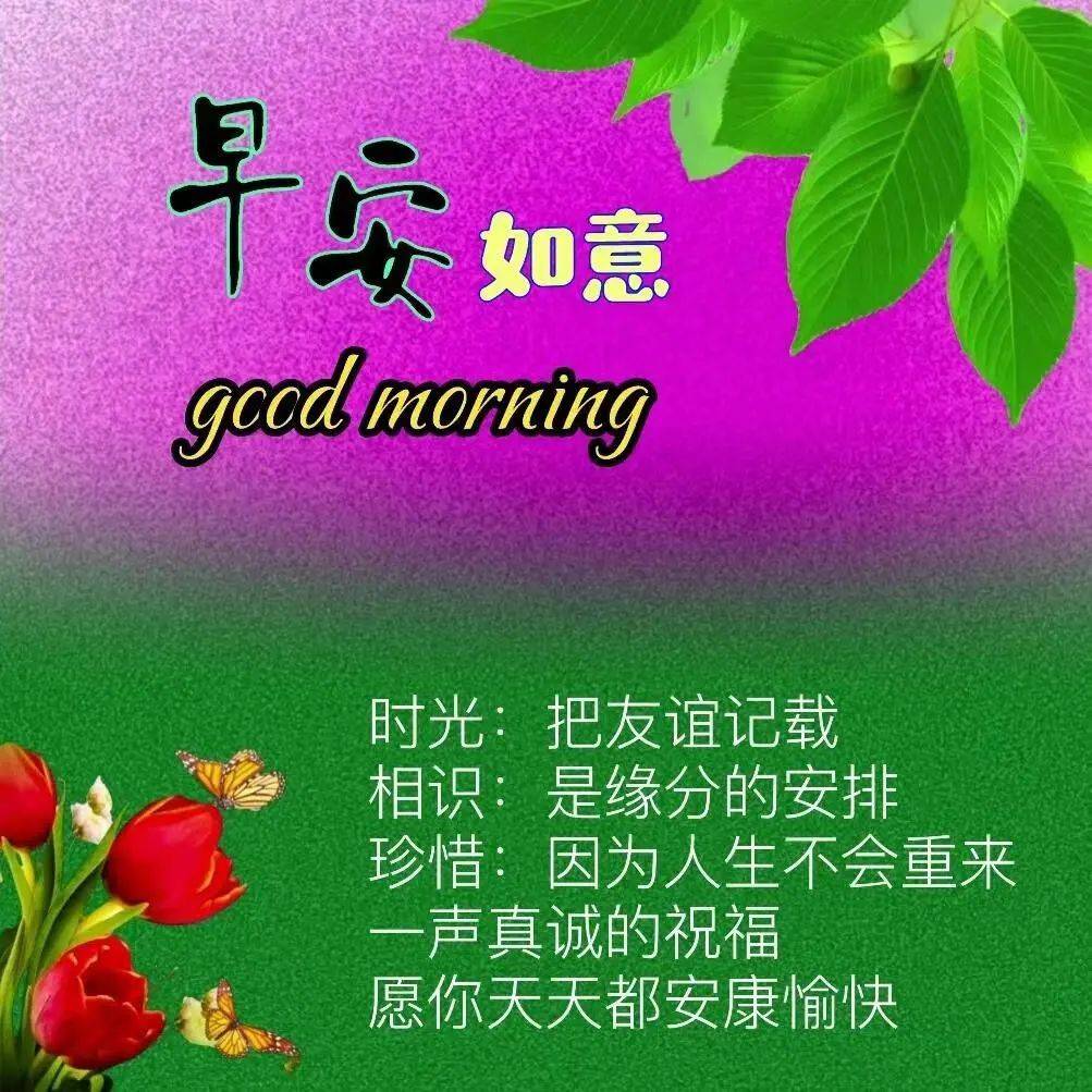 早上好!精选问候图片,祝福天天快乐!