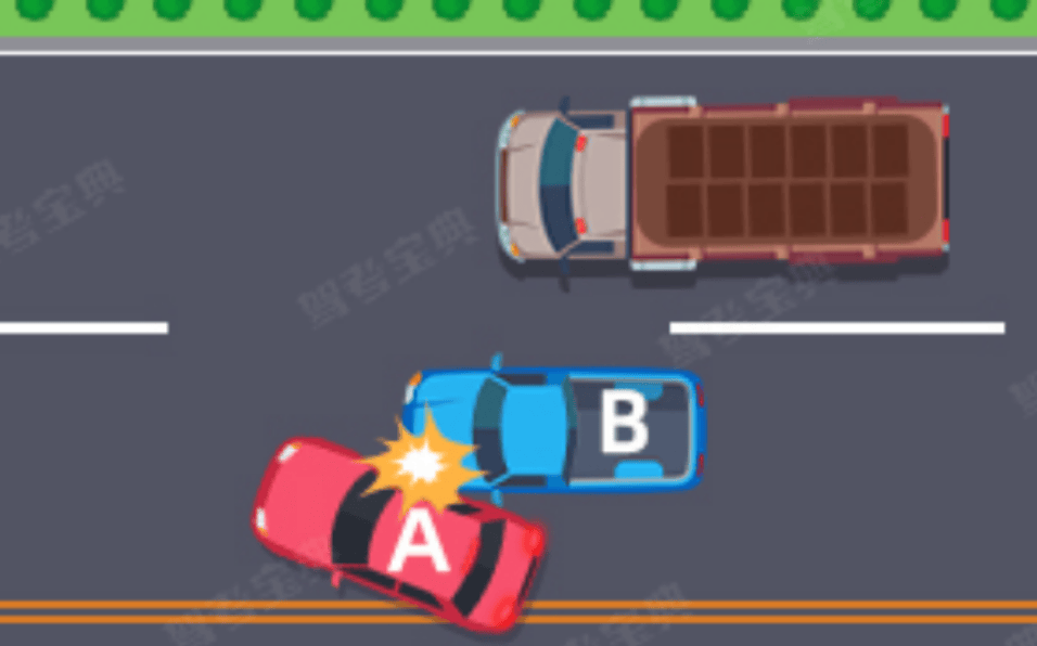 右转变道撞车责任图解图片
