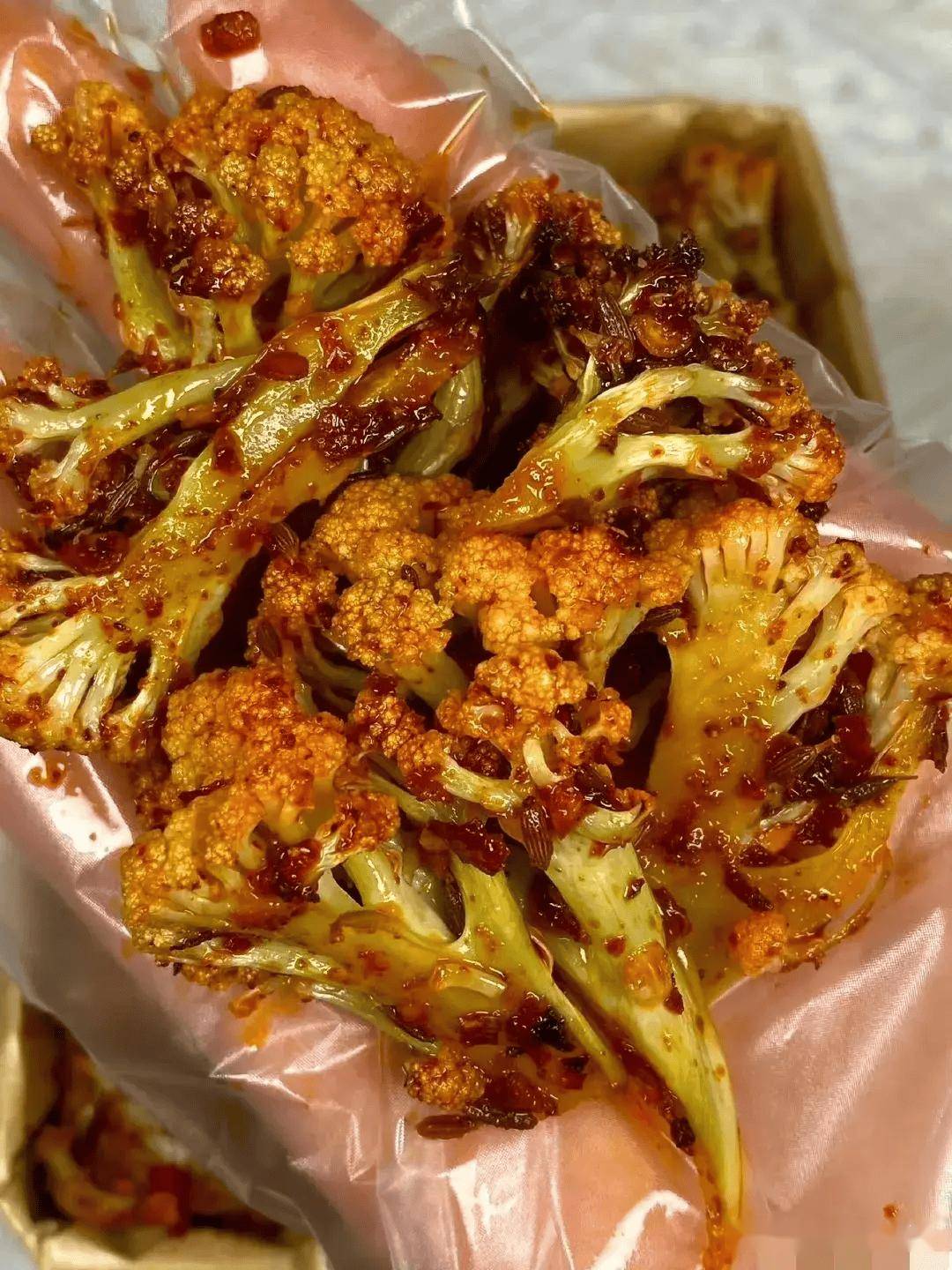 烤花菜真的绝了又香又脆嘎嘎入味当减脂期零食也很不错