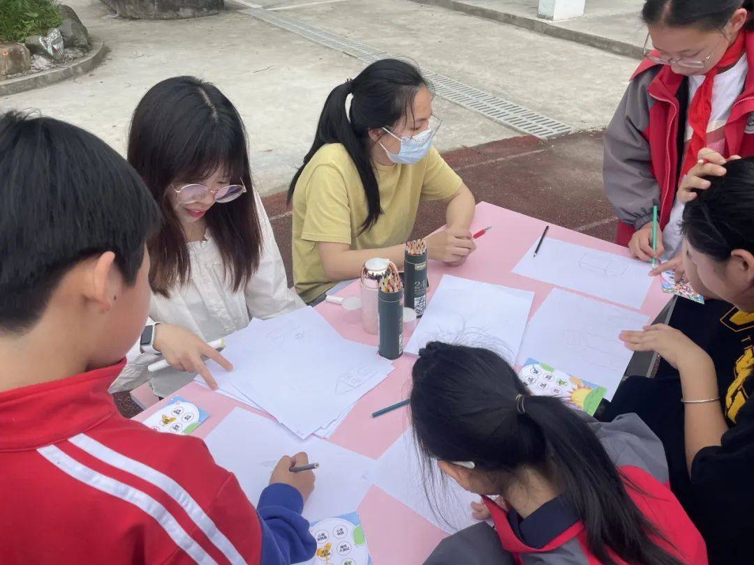 蒙眼,在起点处蒙眼原地转三圈,之后在另一个同学的指引下走到终点击鼓