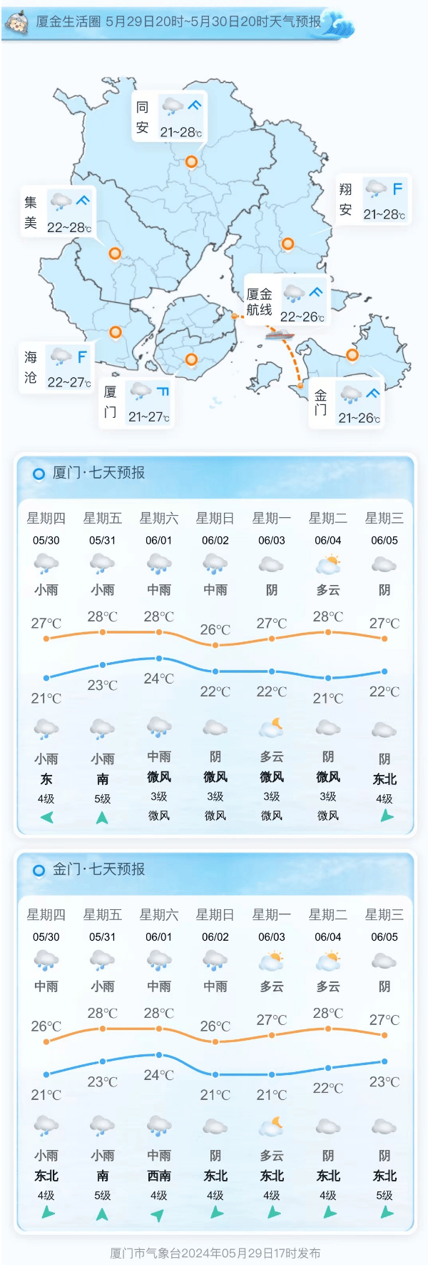 今夜厦门重启多雨模式,外出备好雨具