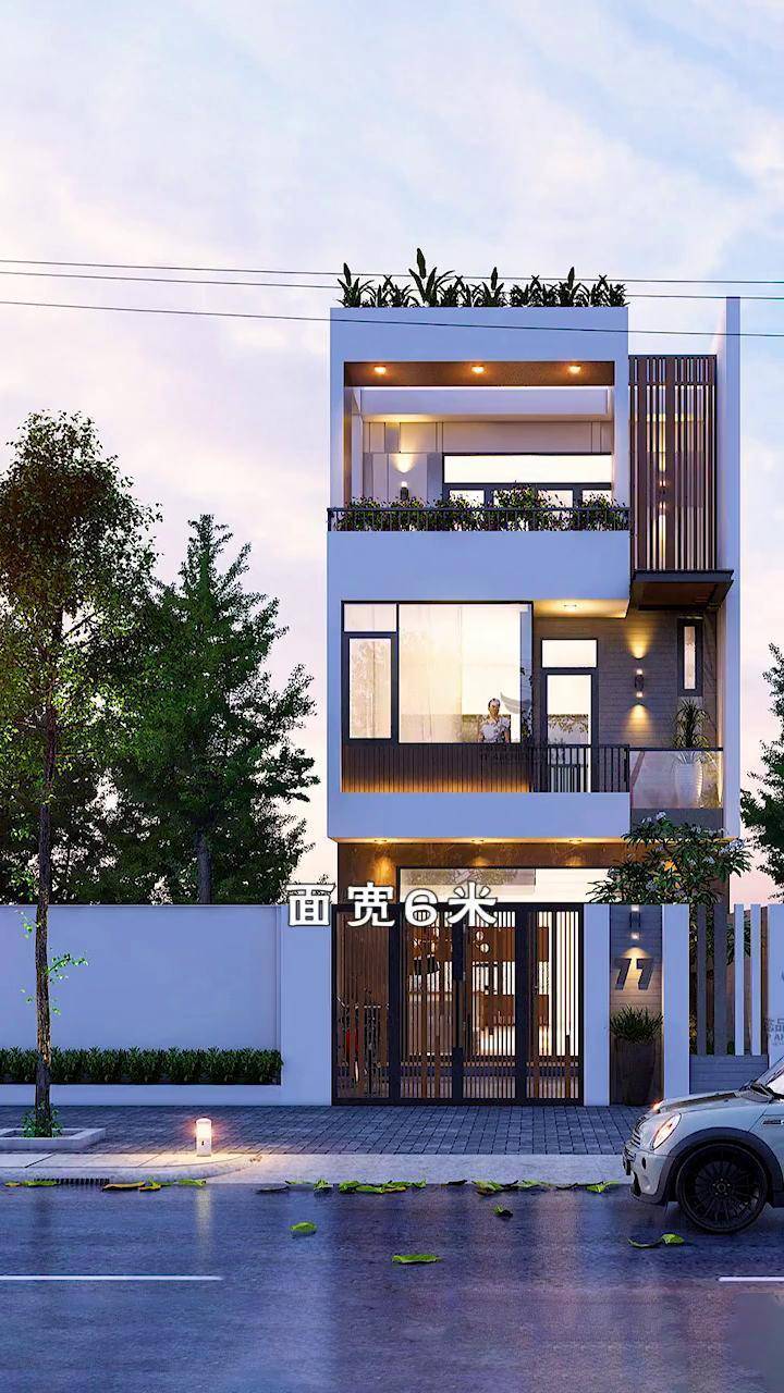 面宽6米建新房看看这个设计怎么样农村自建房设计案例分享美出高级感