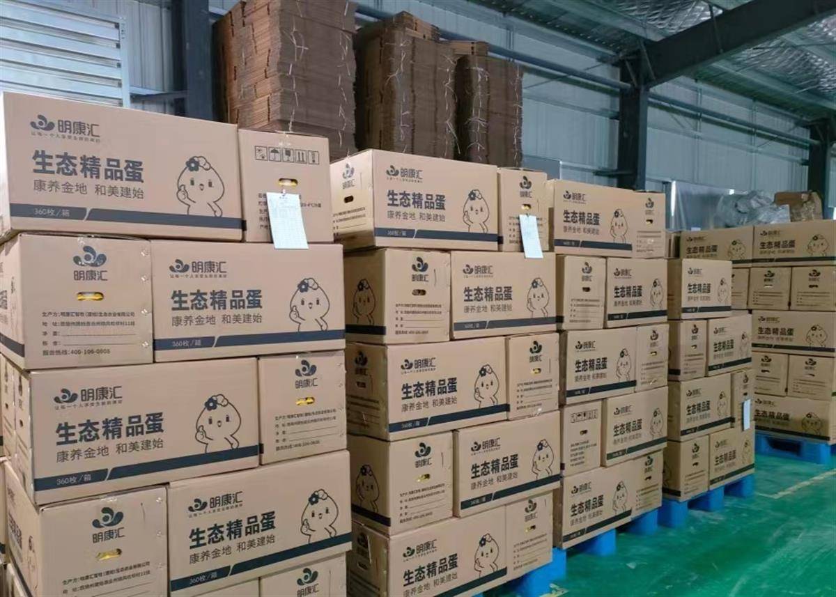 鲜蛋整齐装箱明康汇建始基地总经理杨文刚表示,香港市场供应通畅后