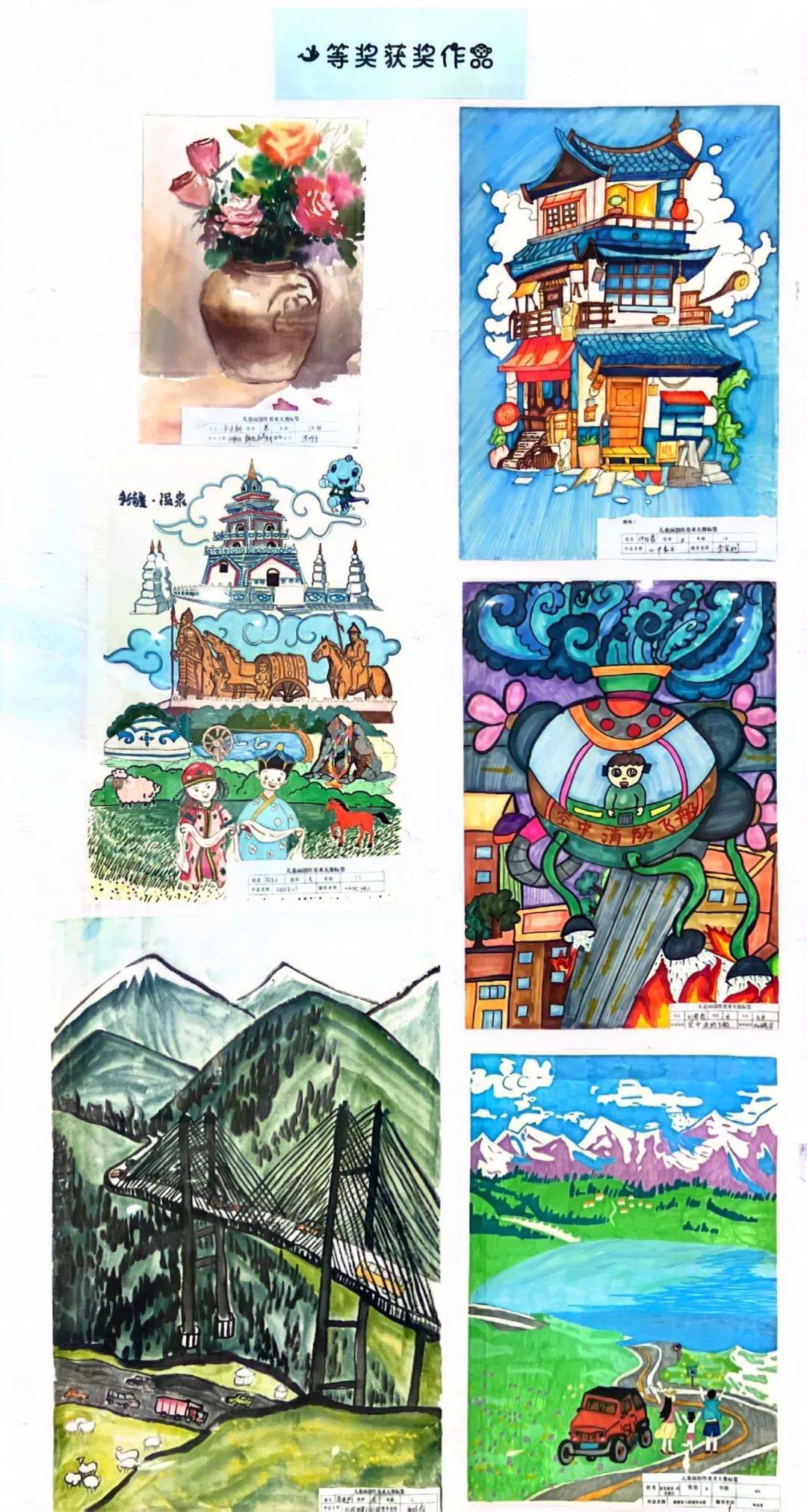 童心视角看博州!"小画家"作品大赏
