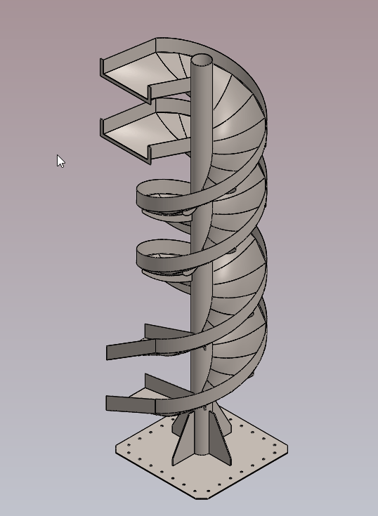 如何用钣金折弯出螺旋滑道的叶片?
