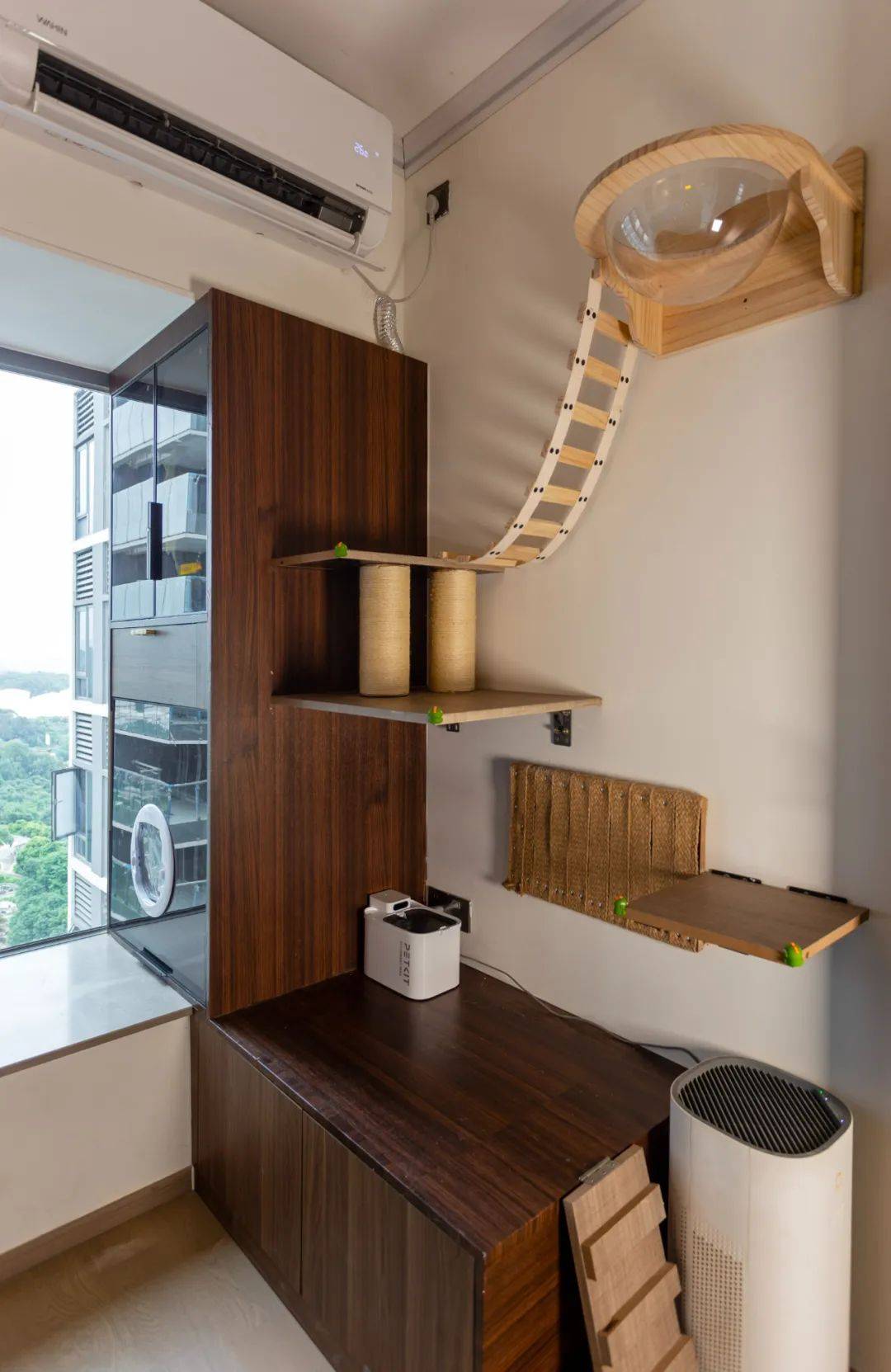 豪华猫别墅猫咪衣柜小胖问花花和瘦哥,最喜欢家里的哪个空间?