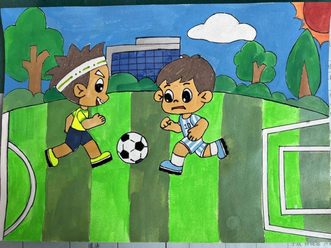 足球儿童画足球儿童画