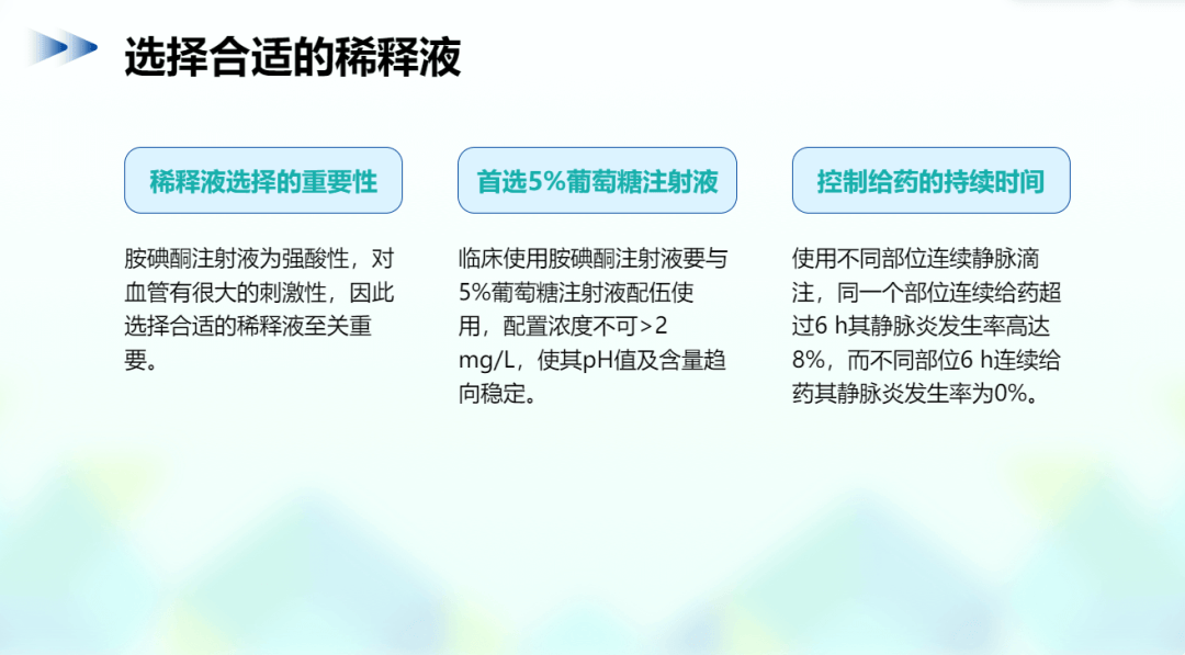 【ppt】胺碘酮注射液使用与静脉炎防治