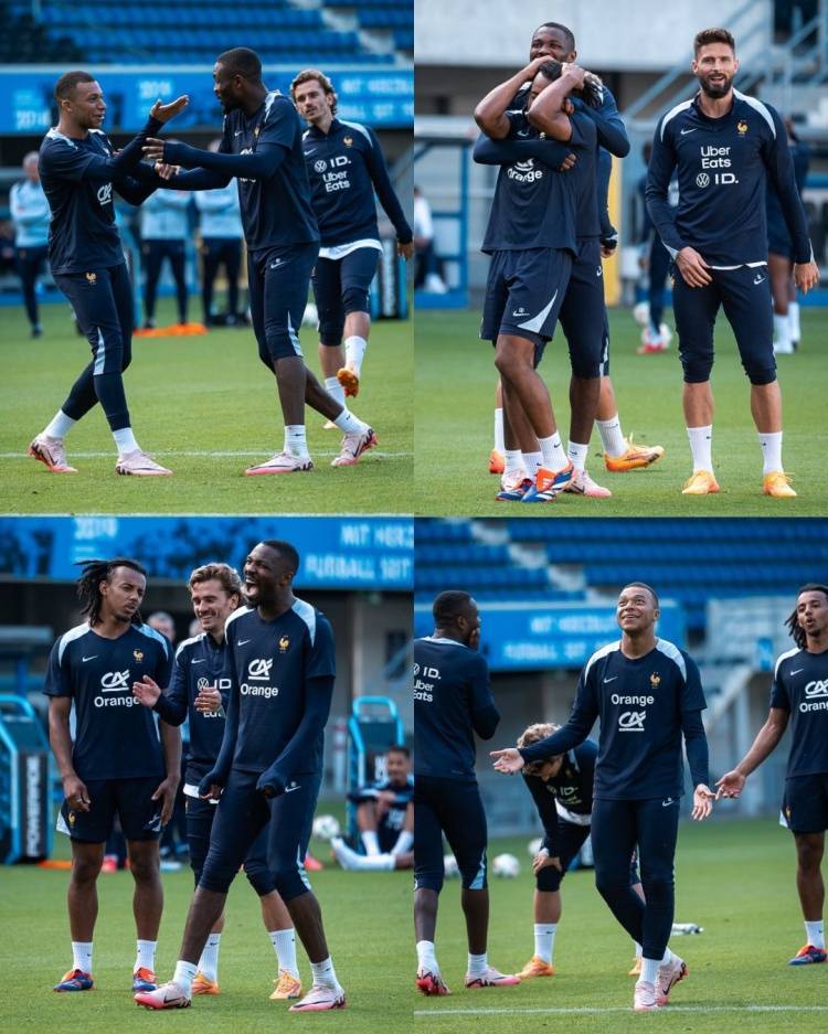 气氛轻松!法国队社媒晒训练照片,6月18日首战对阵奥地利