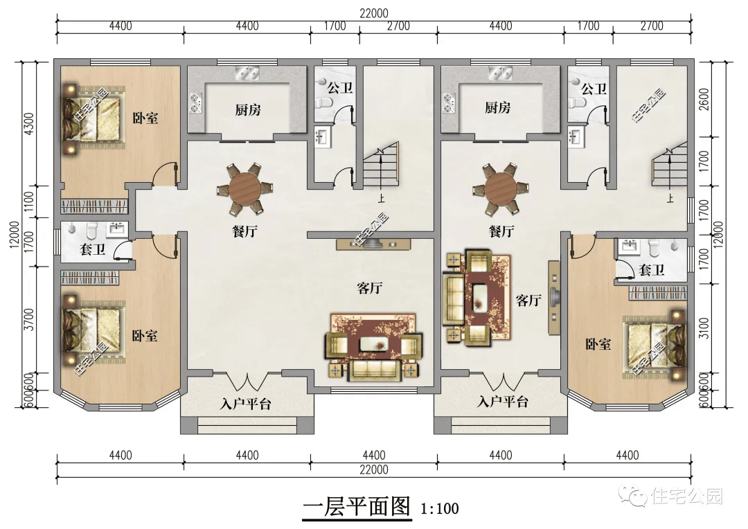 2㎡户型编号:1477户型八占地尺寸:22m×14m占地面积:298.