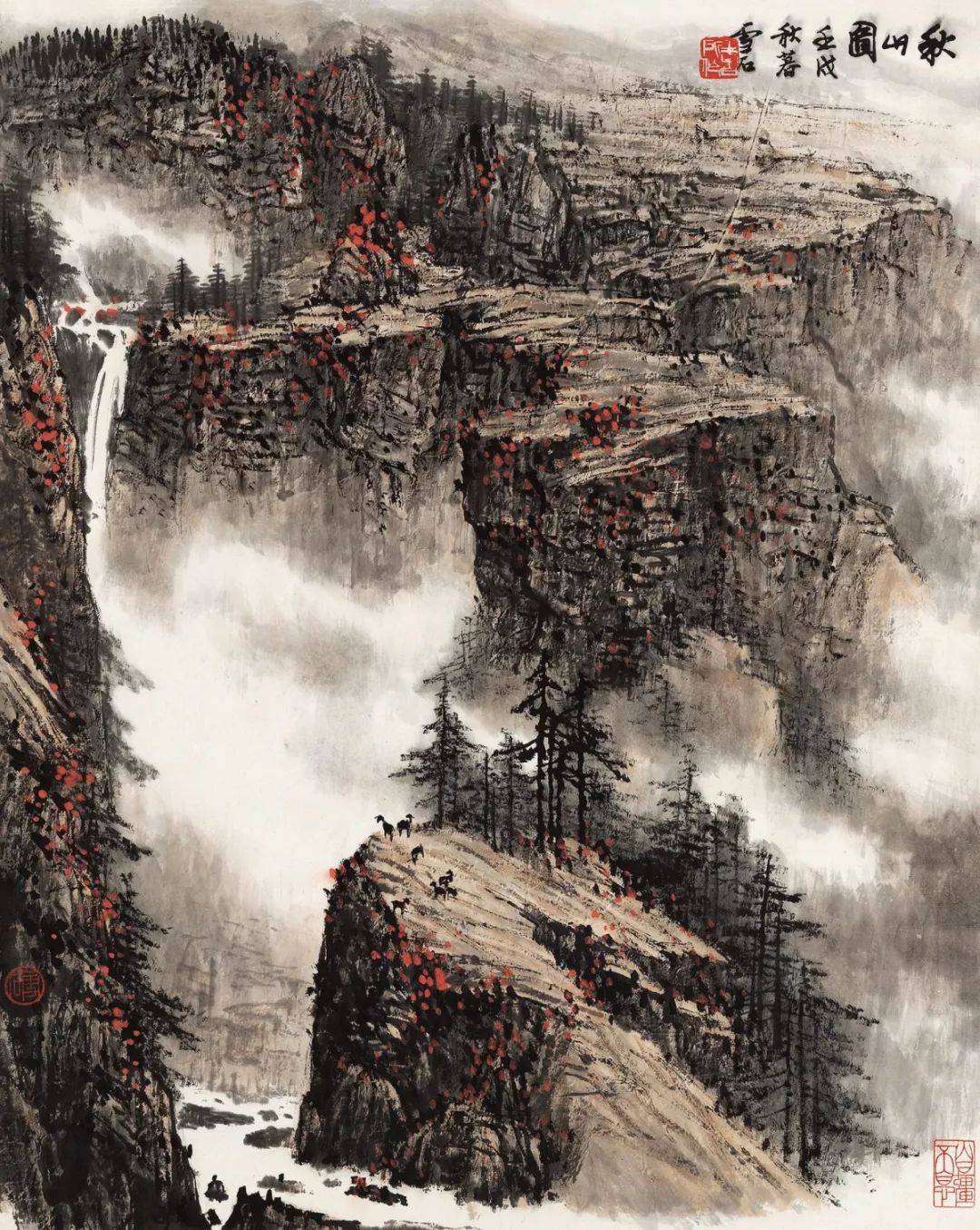 白雪石山水,纯净,明快!意境幽美!