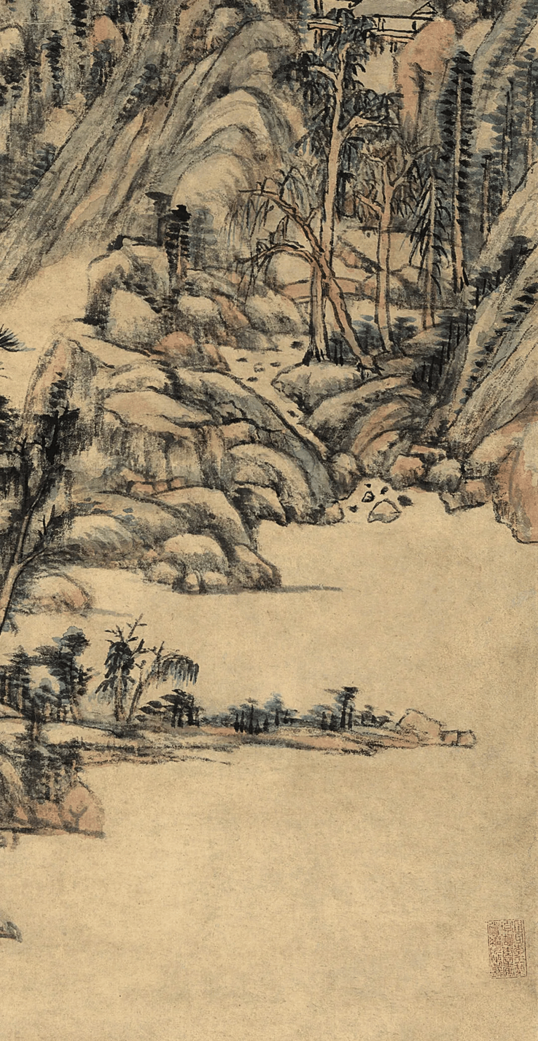 【每日一图】王原祁《青绿山水》