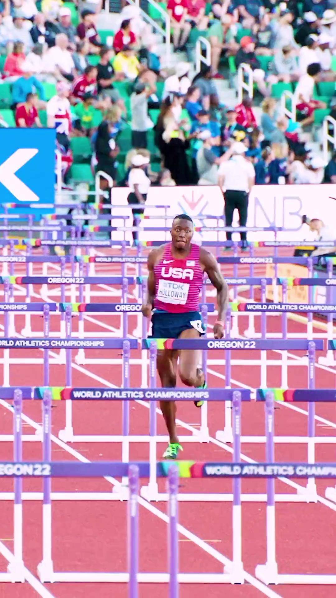 有没有栏,好像区别不大田径 跨栏 霍洛威 世界田联