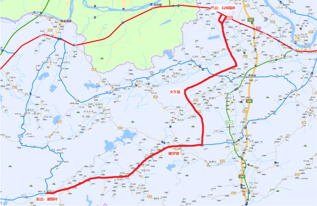 s428绕上高城区段一级公路新建,s221况家至七里岭一级公路改建等改造