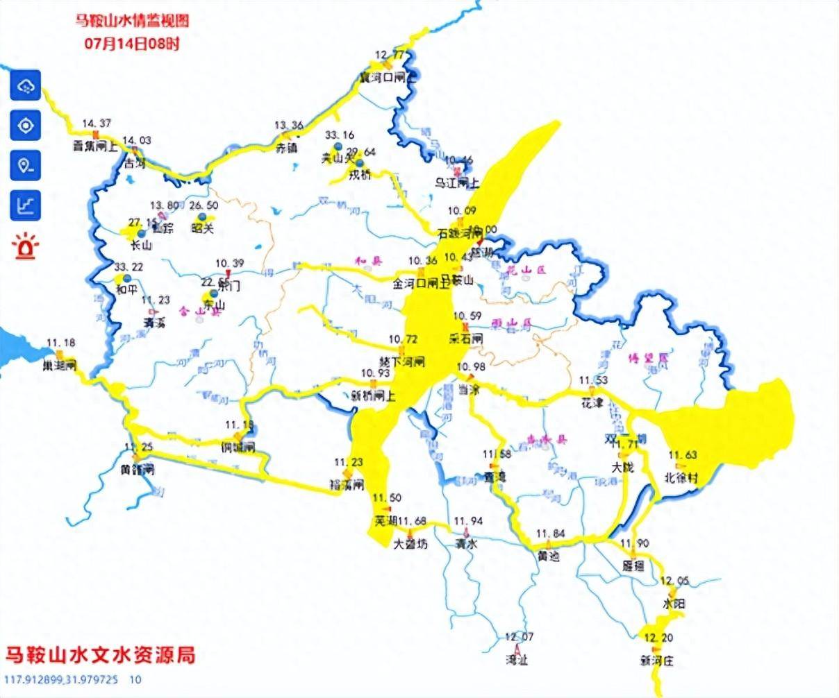 我市境内长江干流马鞍山段,裕溪河,牛屯河,姥下河,得胜河(和县段),石