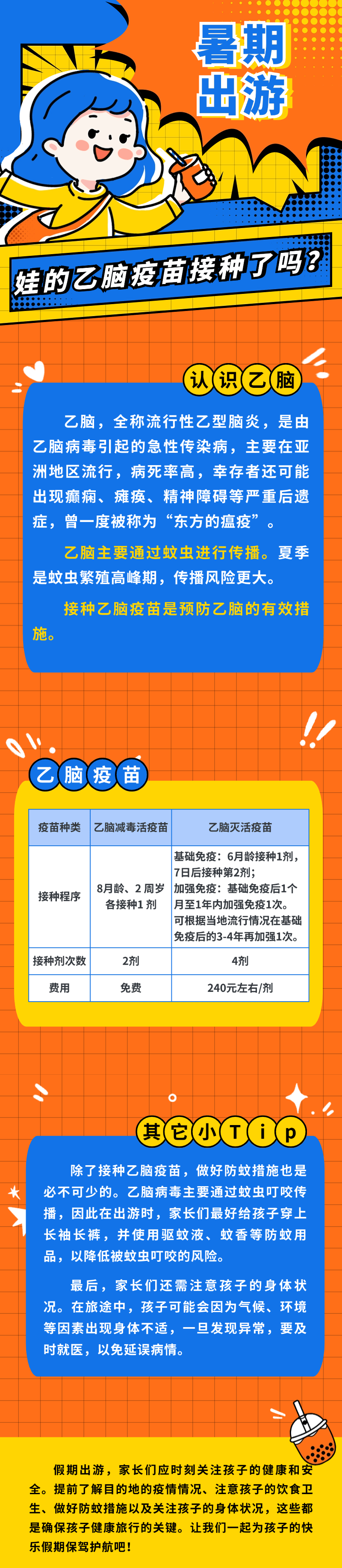 暑期出游,娃的乙脑疫苗接种了吗?