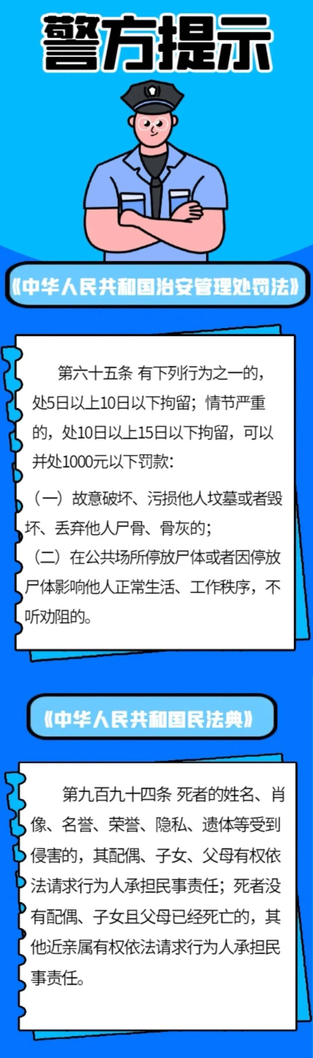 破坏他人坟墓?拘!