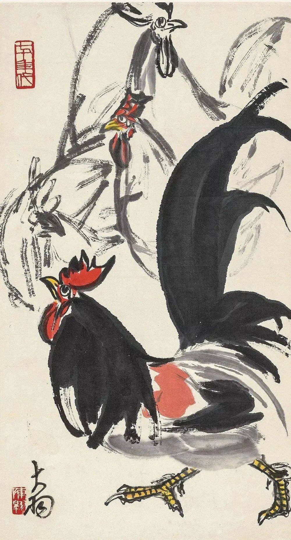 陈大羽笔下的大公鸡