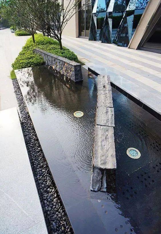 石材水景静水面做法:石材架空是用了什么神器?