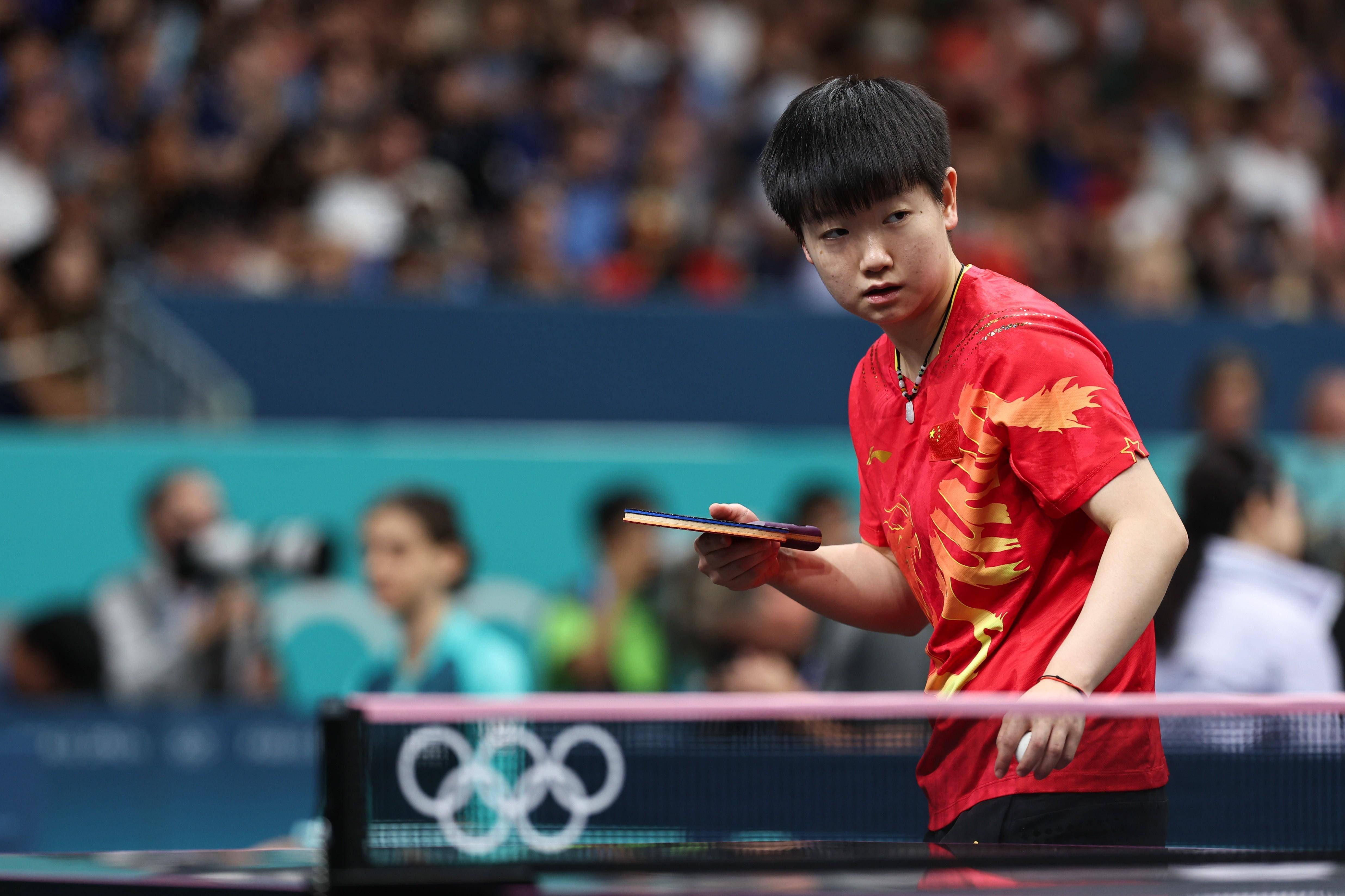 孙颖莎4比0印度选手,晋级女单8强_比赛_决赛_巴黎奥运会