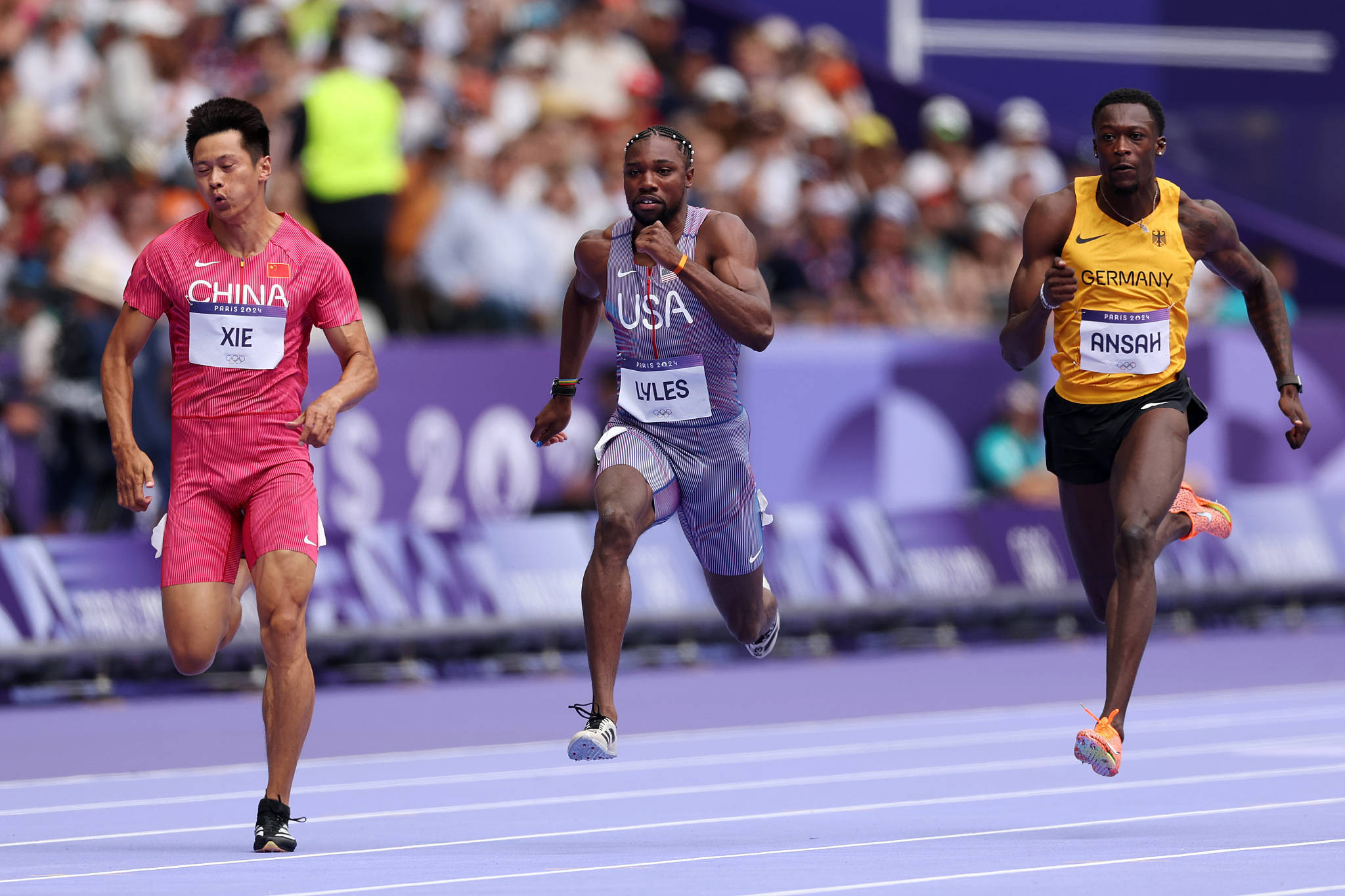 谢震业止步巴黎奥运男子百米第一轮，未能晋级半决赛_搜狐网, image size:2048x1365