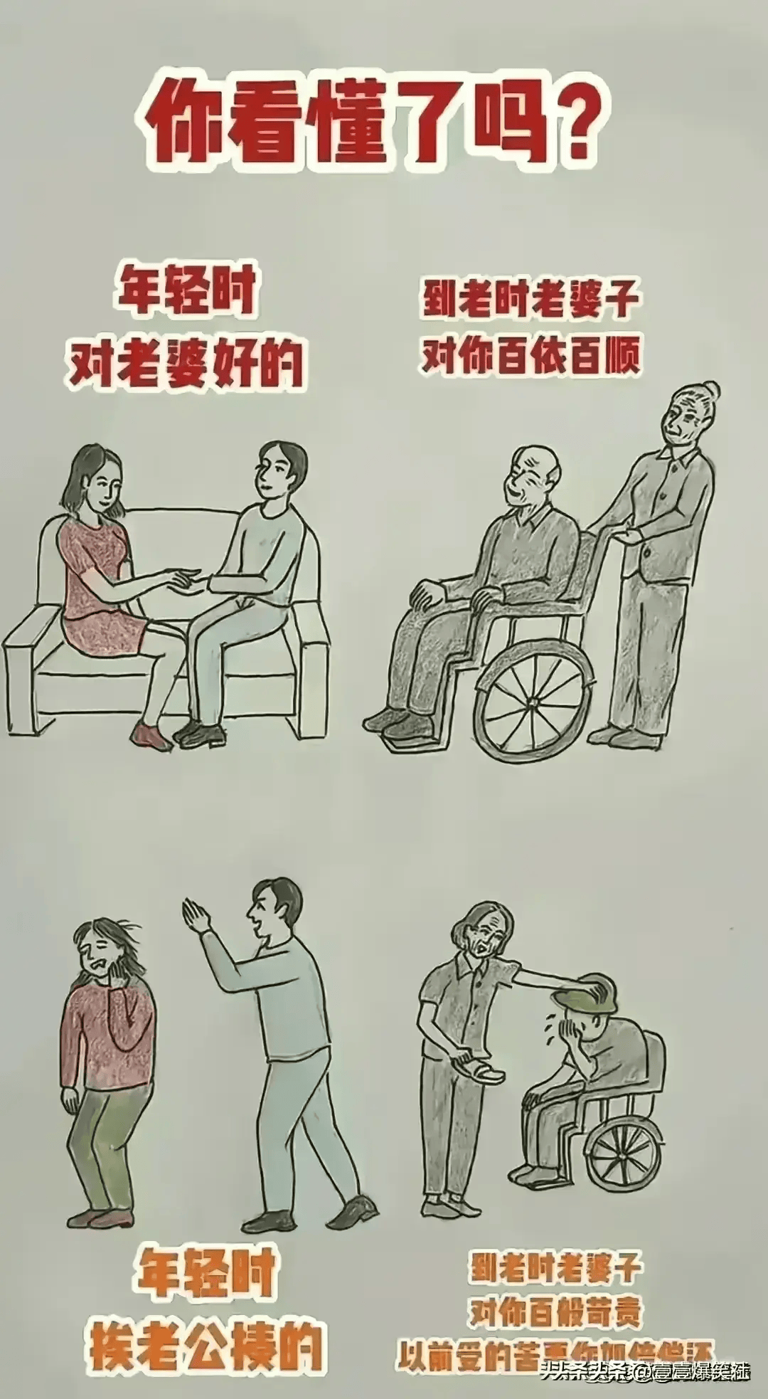 各国老婆对待老公的态度,看完中国的我笑了,幽默有趣的漫画