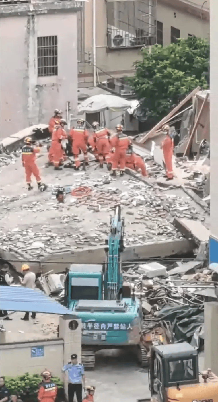 珠海斗门塌楼造成3死1伤,初步判断煤气爆燃所致