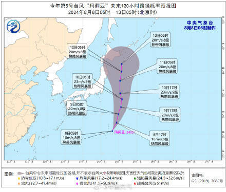 今年第5号台风“玛莉亚”生成