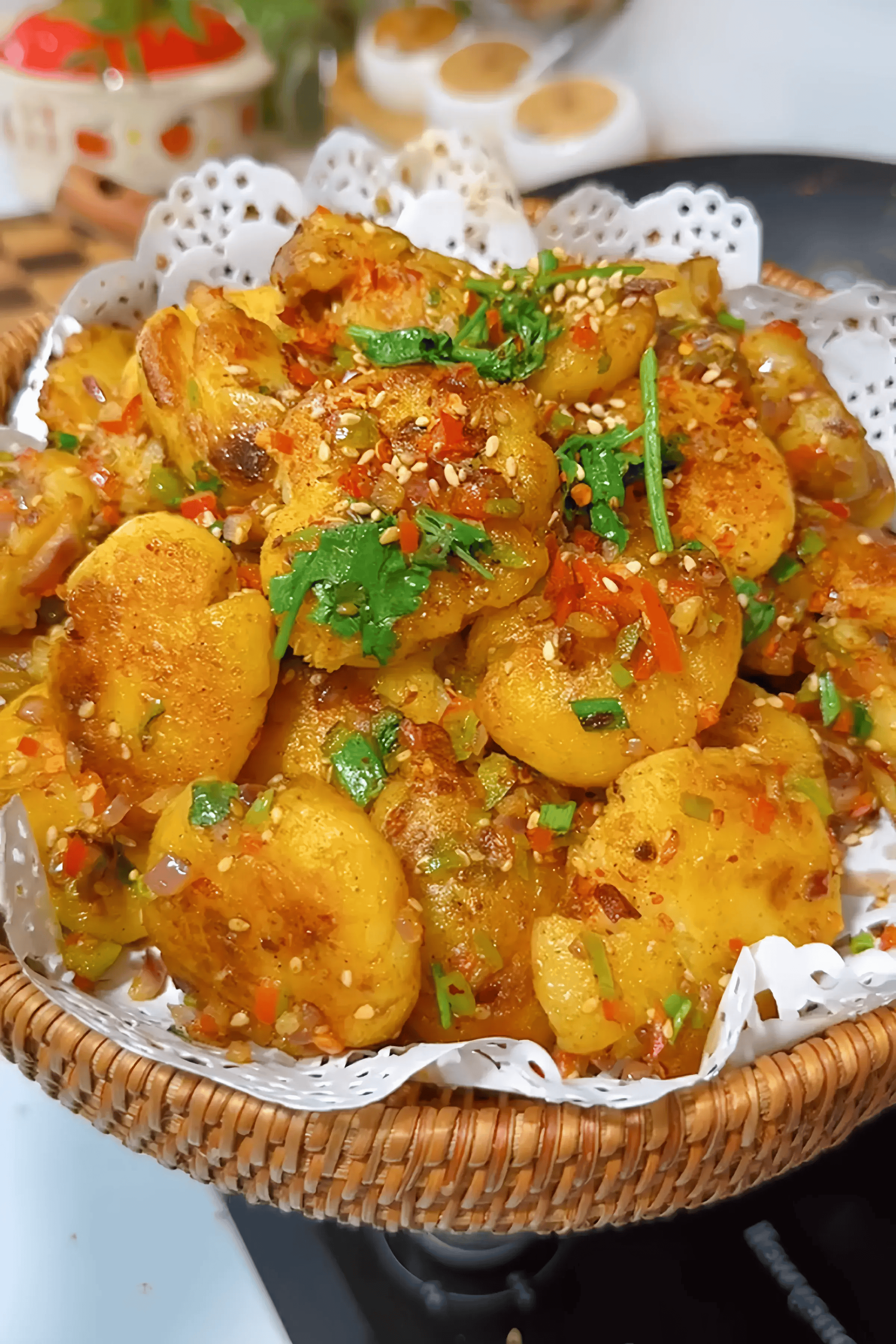 既可以当菜,又可以当小零食吃!完全停不下来!_土豆_椒盐_白芝麻