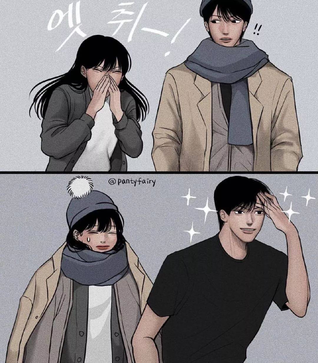 当下超火的热恋情侣插画,撩得19w 粉丝脸红心跳想恋爱!