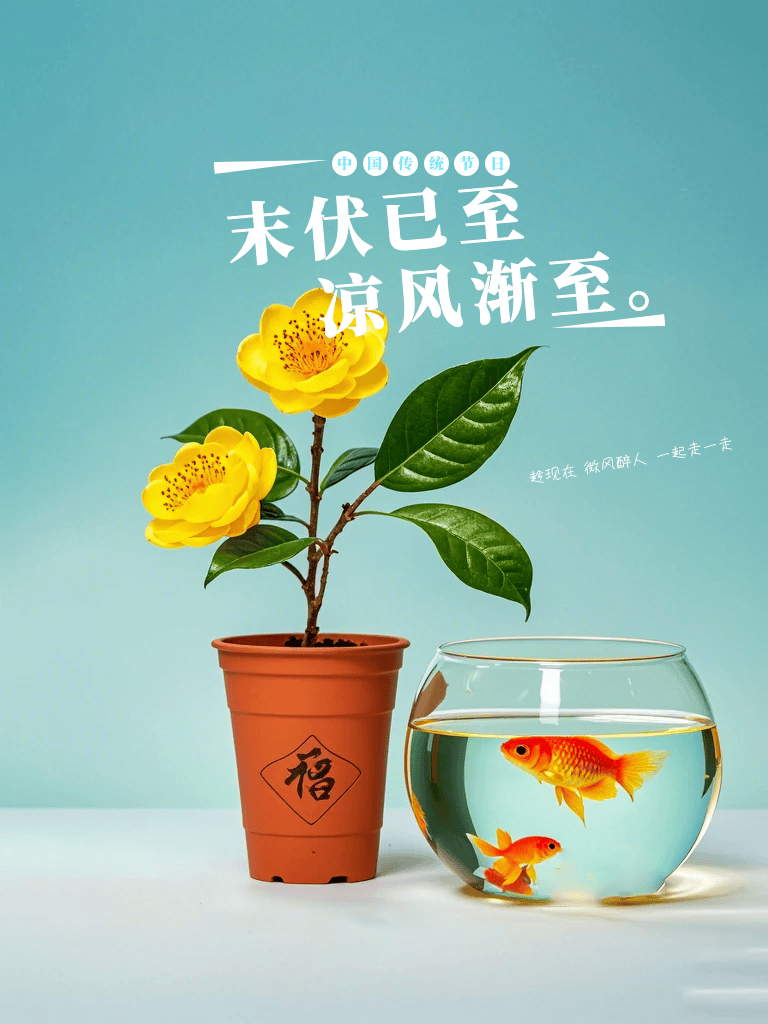 末伏早安图片文案,末伏祝福问候语句子