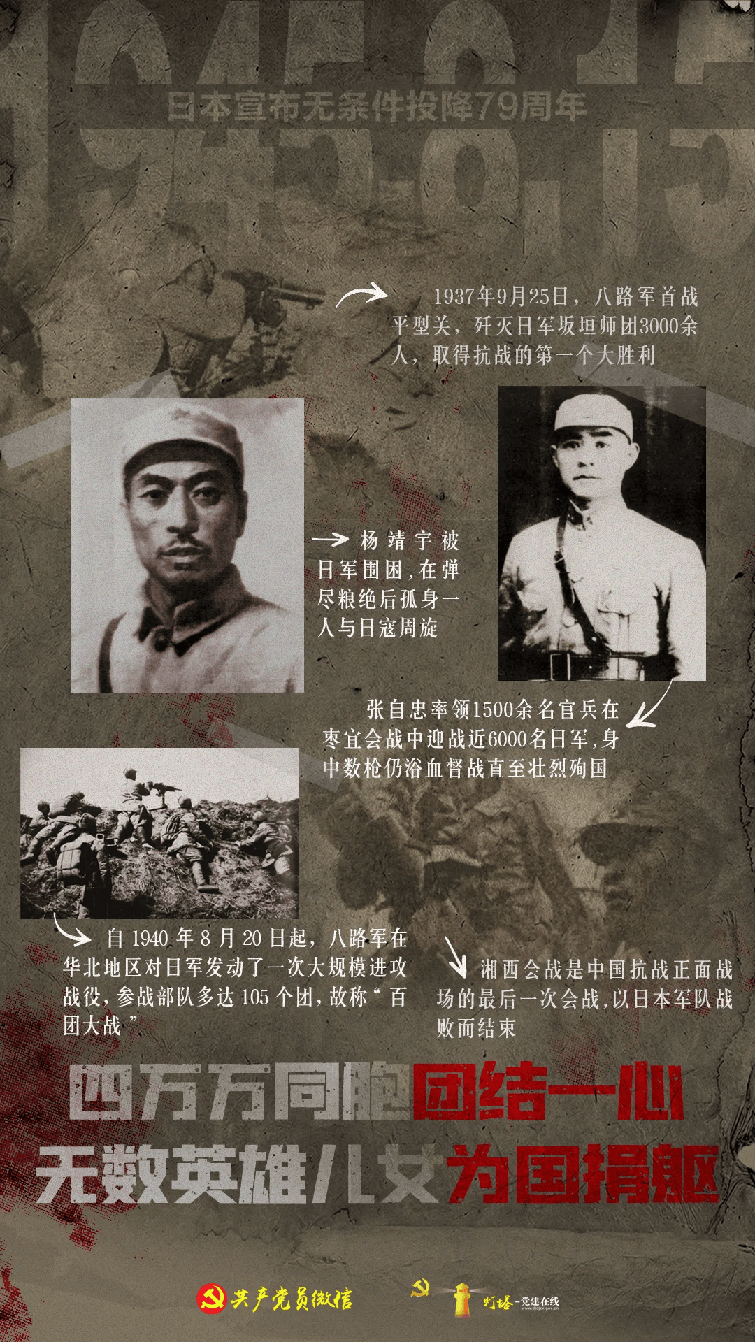 张自忠,左权赵一曼,狼牙山五壮士