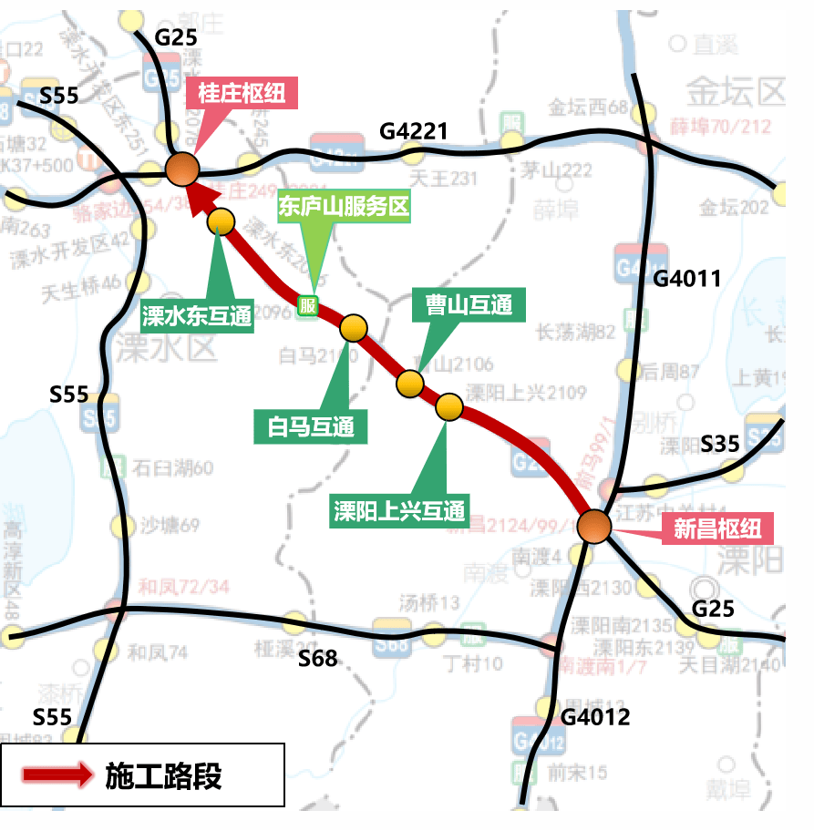 g25高速公路线路图图片