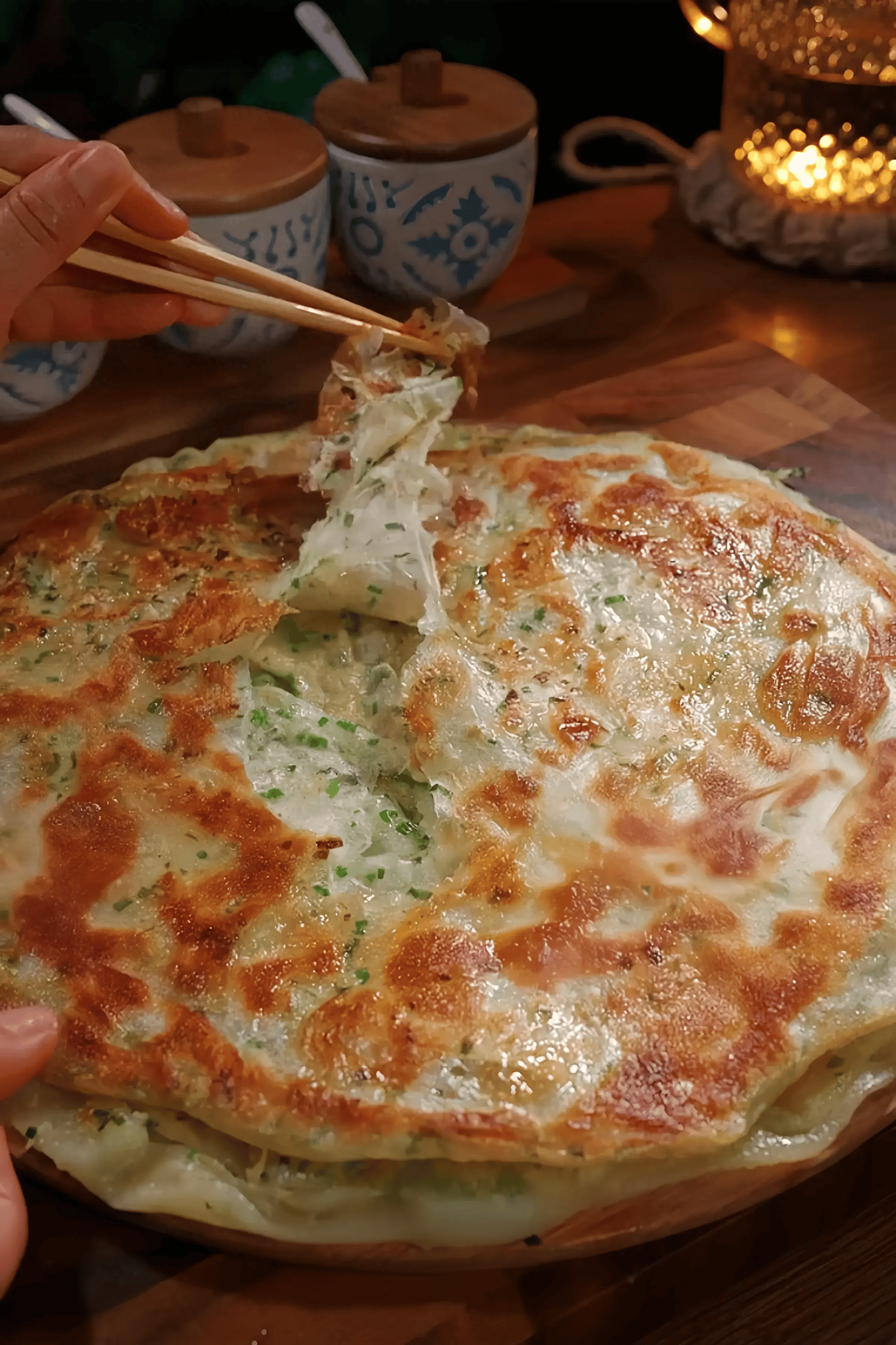 我妈做的葱花烙饼,真的好吃到无语了