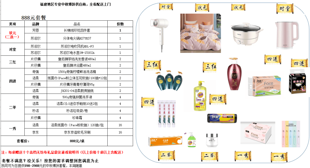 全省配送!泉州人中秋博饼礼品采购一站式搞定!